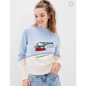 AE Snoopy Mock Neck Sweater, XL